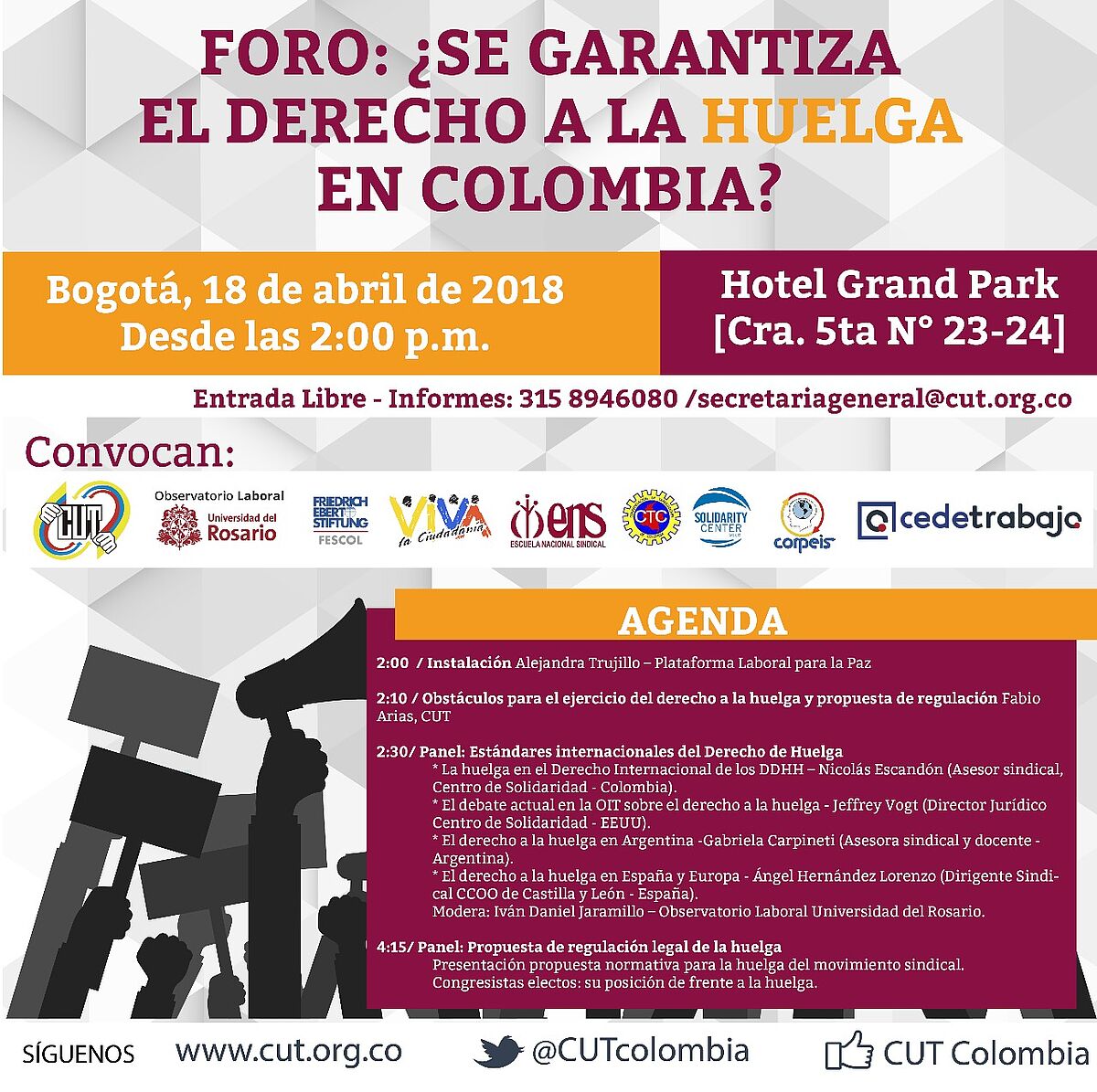 Foro Se Garantiza El Derecho A La Huelga En Colombia Friedrich