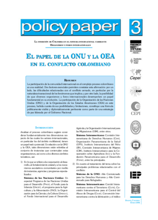 El papel de la ONU y la OEA en el conflicto colombiano