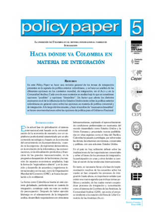 Hacia dónde va Colombia en materia de integración