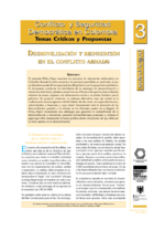 Desmovilización y reinserción en el conmflicto armado