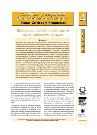 Seguridad y derechos humanos en el conflicto armado