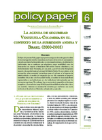 La agenda de seguridad Venezuela-Colombia en el Contexto de la subregión Andina y Brasil (2000 - 2005)