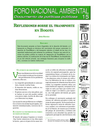 Reflexiones sobre el transporte en Bogotá