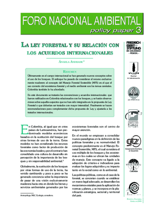 La ley forestal y su relación con los acuerdos internacionales