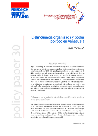 Delincuencia organizada y poder político en Venezuela