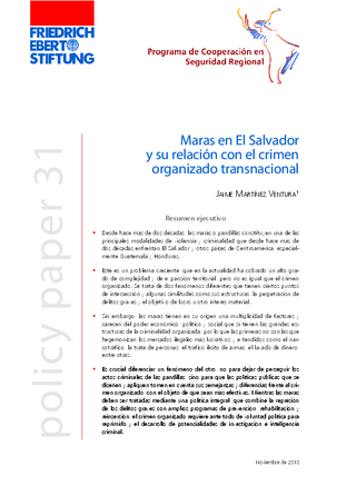 Maras en El Salvador y su relación con el crimen organizado transnacional