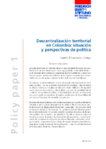 Descentralización territorial en Colombia