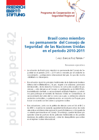 Brasil como miembro no permanente del Consejo de Seguridad de las Naciones Unidas en el periodo 2010 - 2011