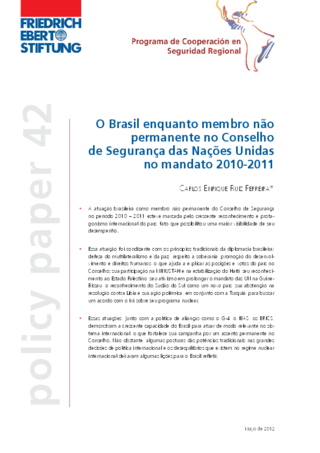 O Brasil enquanto membro não permanente no Conselho de Segurança das Nações Unidas no mandato 2010 - 2011