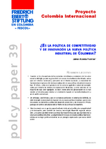 Es la política de competitividad y de innovación la nueva política industrial de colombia?