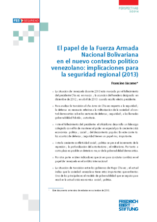 El papel de la Fuerza Armada Nacional Bolivariana en el nuevo contexto político venezolano