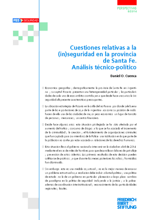 Cuestiones relativas a la (in)seguridad en la provincia de Santa Fe