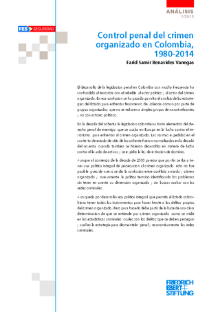 Control penal del crimen organizado en Colombia