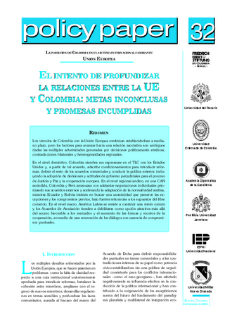 El intento de profundizar la relaciones entra la UE y Colombia