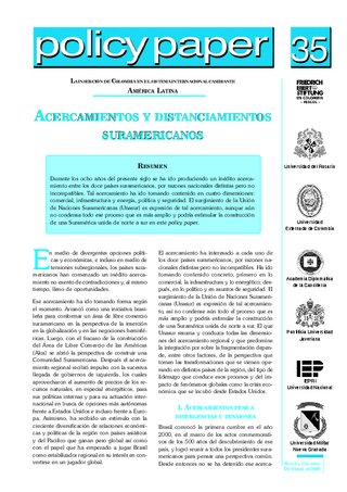 Acercamientos y distanciamientos suramericanos