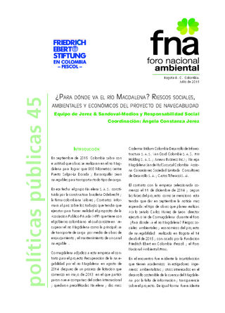 Para dónde va el Río Magdalena?