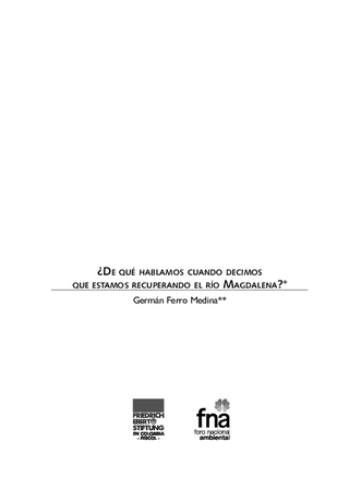 De qué hablamos cuando decimos que estamos recuperando el Río Magdalena?