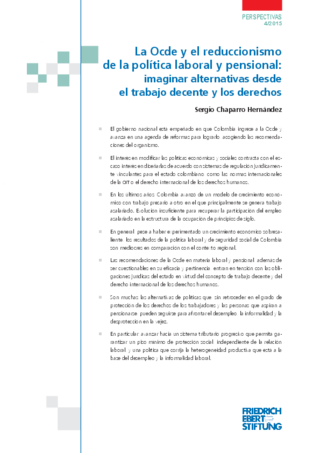 La Ocde y el reduccionismo de la política labaoral y pensional