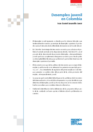 Desempleo juvenil en Colombia