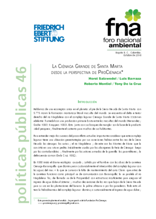 La Ciénaga Grande de Santa Marta desde la perspectiva de ProCiénaga