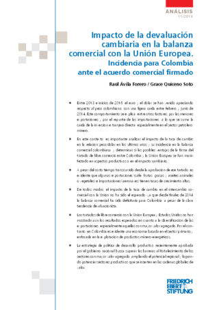 Impacto de la devaluación cambiaria en la balanza comercial con la Unión Europea