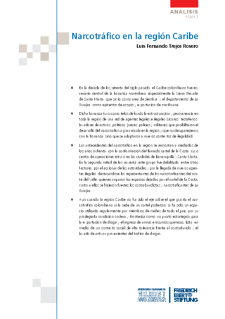 Narcotráfico en la región Caribe
