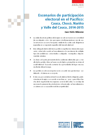 Escenarios de participación electoral en el Pacífico