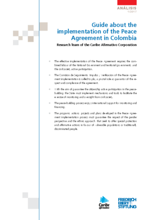 Guide about the implementation of the Peace Agreement in Colombia