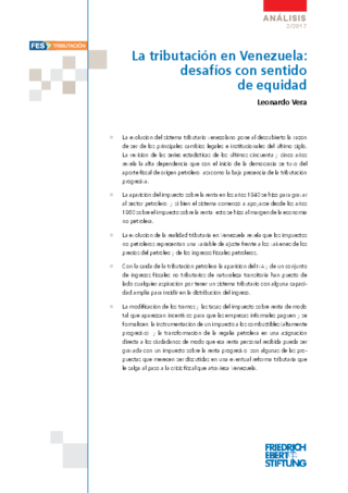 La tributación en Venezuela