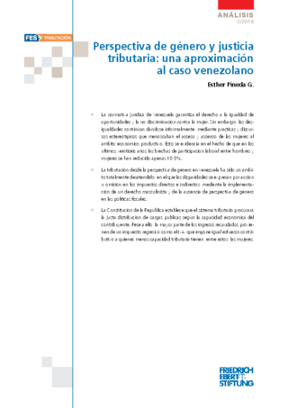Perspectiva de género y justicia tributaria