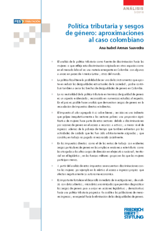 Política tributaria y sesgos de género