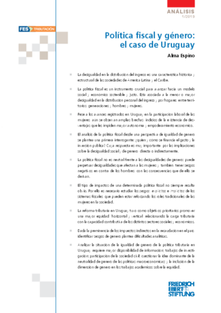 Política fiscal y género