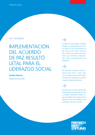 Implementación del acuerdo de paz resultó letal para el liderazgo social