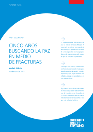 Cinco años buscando la paz en medio de fracturas