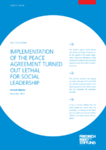 Implementation of the peace agreement turned out lethal for social leadership