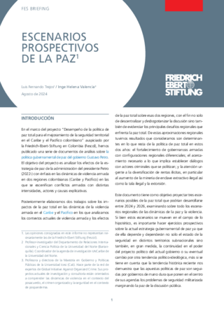 Escenarios prospectivos de la Paz