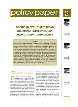 Sociedad civil y seguridad regional