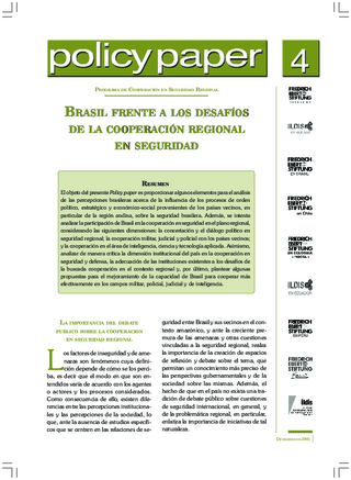 Brasil frente a los desafíos de la cooperación regional en seguridad