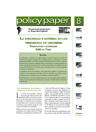 La seguridad y defensa en los programas de gobierno