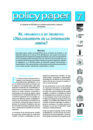 El desarrollo de regiones