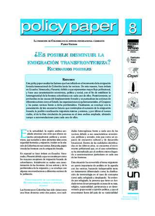 Es posible disminuir la emigración transfronteriza?