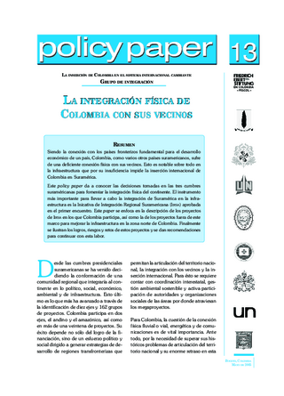 La integración física de Colombia con sus vecinos