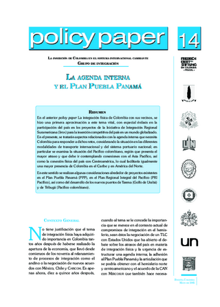 La agenda interna y el Plan Puebla Panamá