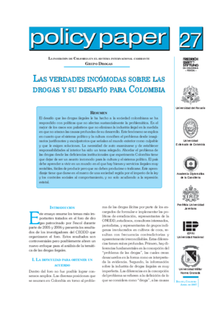 Las verdades incómodas sobre las drogas y su desafío para Colombia