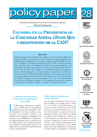 Colombia en la presidencia de la Comunidad Andina