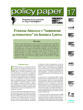 Fuerzas armadas y "gobiernos alternativos" en América Latina