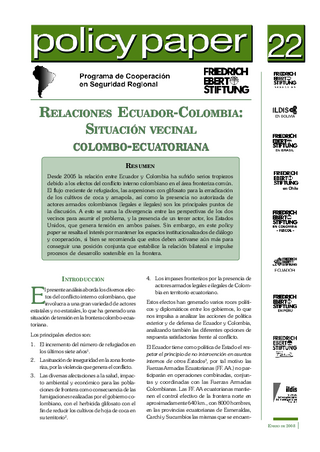 Relaciones Ecuador-Colombia: situación vecinal Colombo-Ecuatoriana